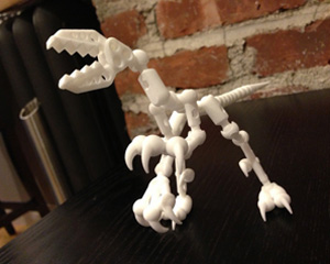 3Д печать игрушечного динозавра